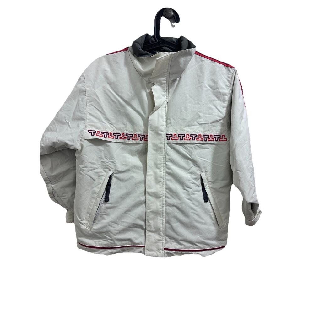 Trinity Burton Snowboards Ski Jacket Youth Size S White and Red Design